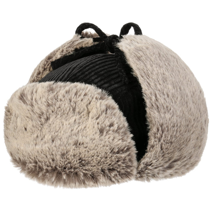 Stetson Corduroy Bomber Aviator Hat Black