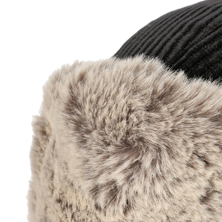 Stetson Corduroy Bomber Aviator Hat Black