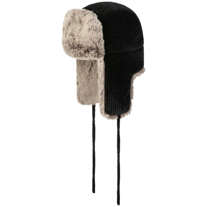 Stetson Corduroy Bomber Aviator Hat Black