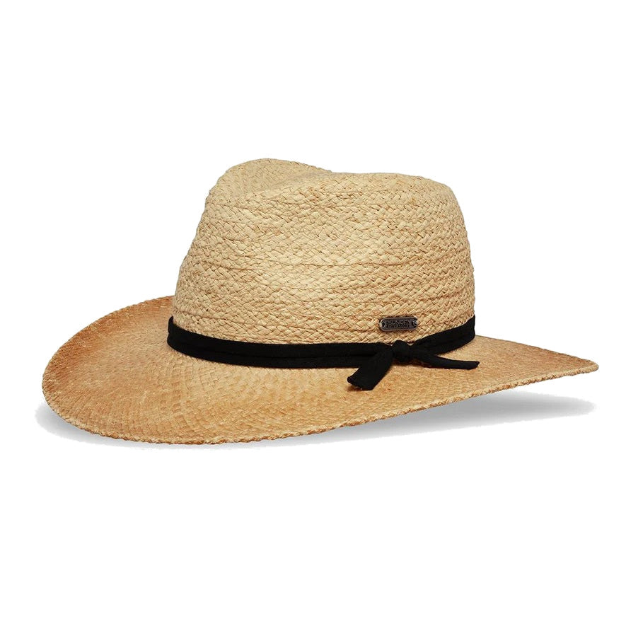 Scala Men's Palm Fiber Gambler Hat - Raffia Straw Sun Hat With Coolmax Sweatband