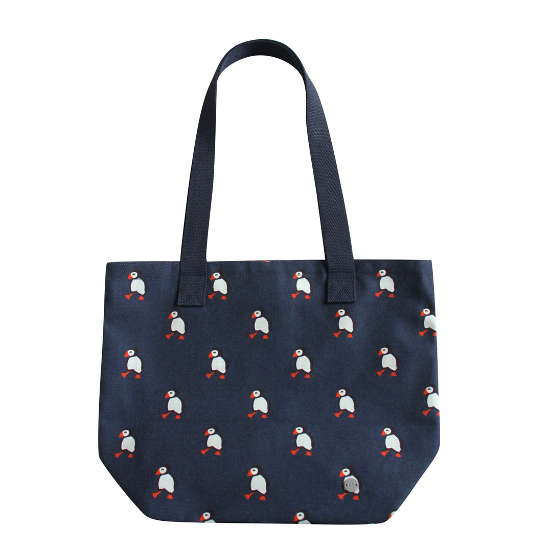 Puffin Cotton Canvas Tote Bag by Earth Squared