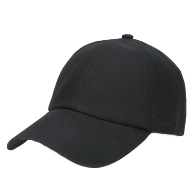 Tilley Adjustable Waxed Cotton Baseball Cap in Black