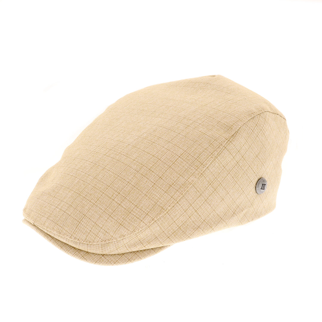 Beige Check Esrah Flat Cap From Tresanti