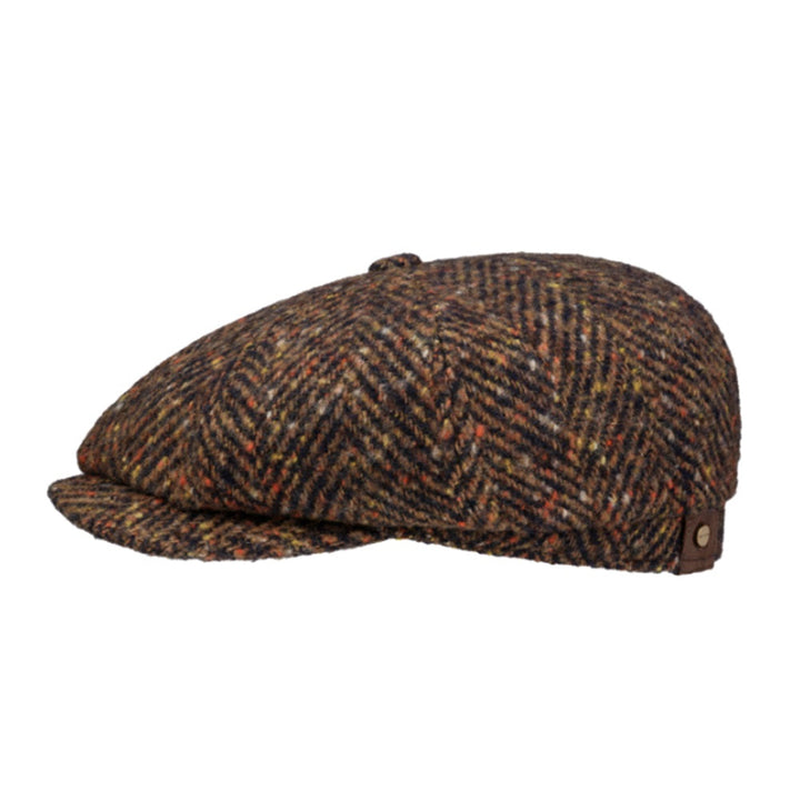 Stetson Hatteras Wool Bakerboy Cap Brown/Navy