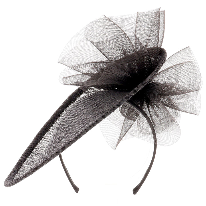 Black 29cm Disc Headband Fascinator (BL5200)