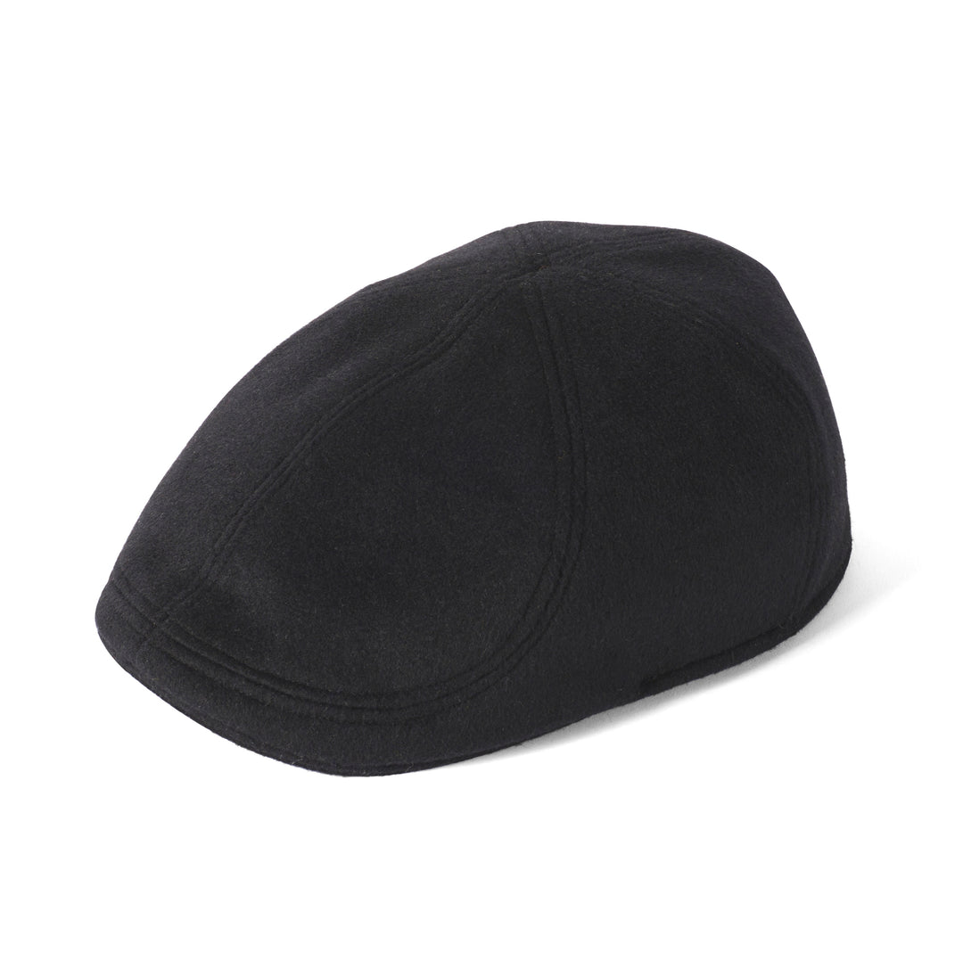 Failsworth Porto Wool Blend Duckbill Peak Cap in Black