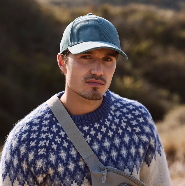 Barts Dyllan Cord Baseball Cap in Blue