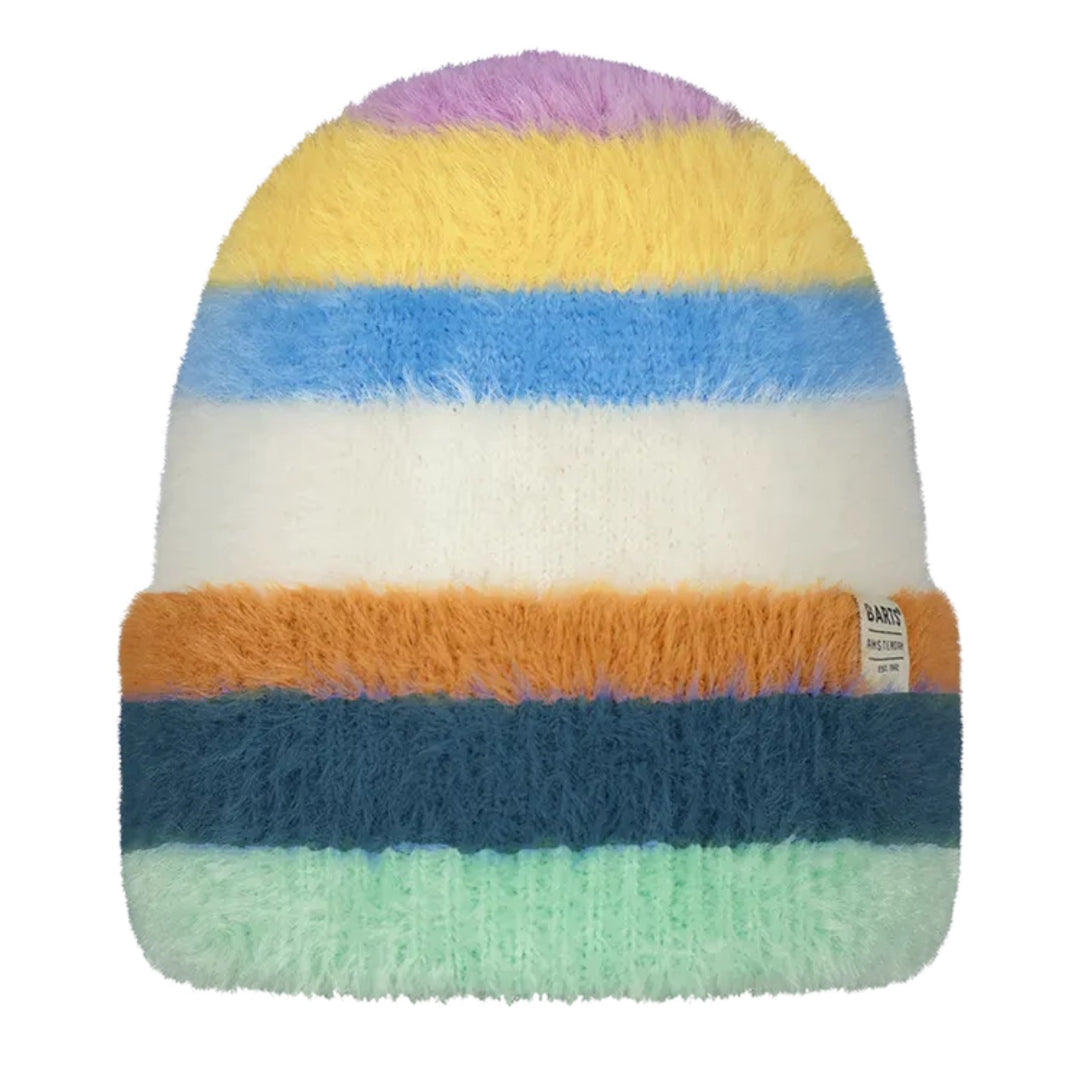 Barts Kumana Colourful Stripe Beanie Hat - Mint