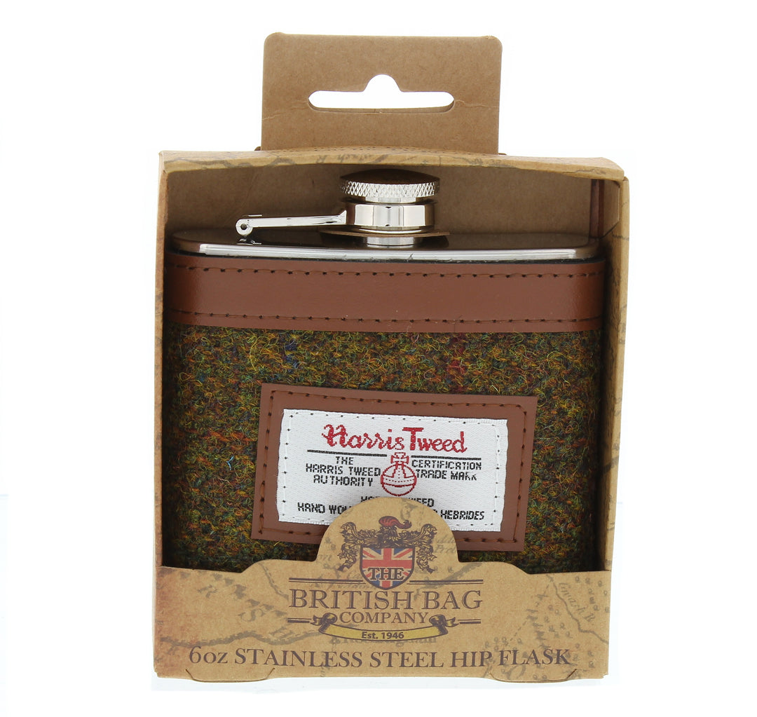 Stornoway Harris Tweed Hip Flask 6oz