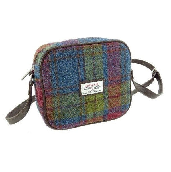 Glen Appin Harris Tweed Almond Mini Handbag Multi Check