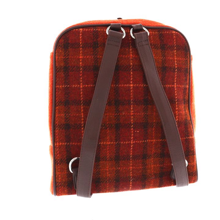 Glen Appin Harris Tweed Naver Backpack Orange