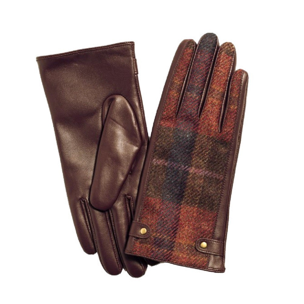 Failsworth Ladies Wool & Leather Country Gloves (Burgundy/Rust)