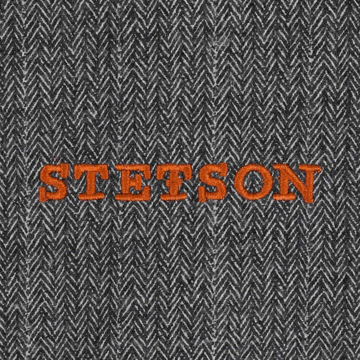 Stetson Leather Hatteras Bakerboy Cap Dark Brown