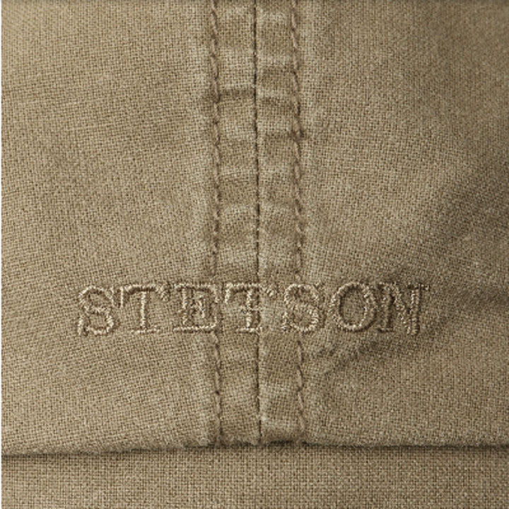 Stetson Organic Cotton Hatteras Bakerboy Cap In Olive