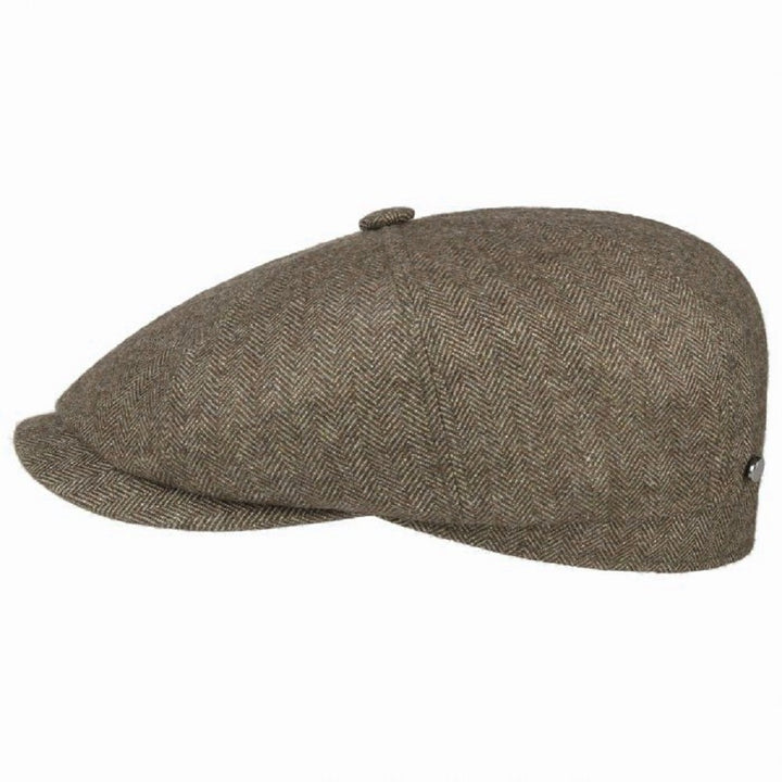 Stetson Wool/Silk/Cashmere Hatteras Bakerboy Cap Brown