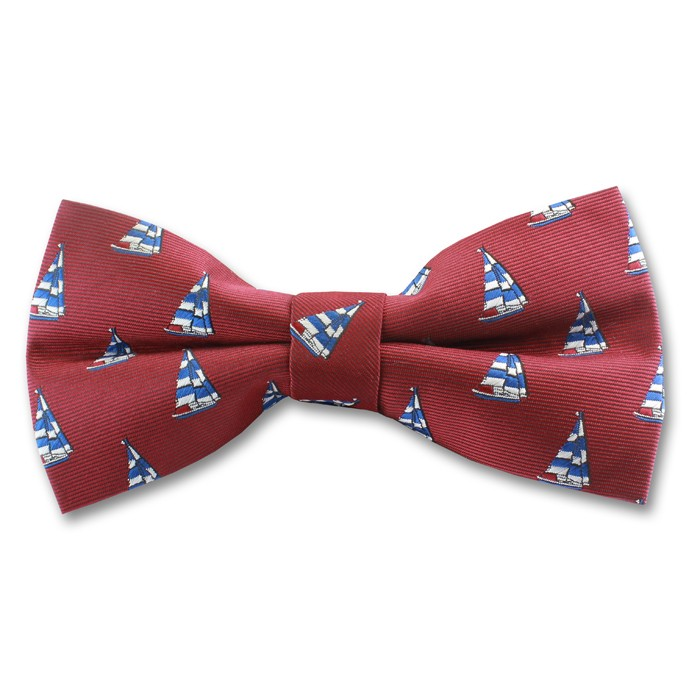 Men's Woven Yacht Print Bow Tie