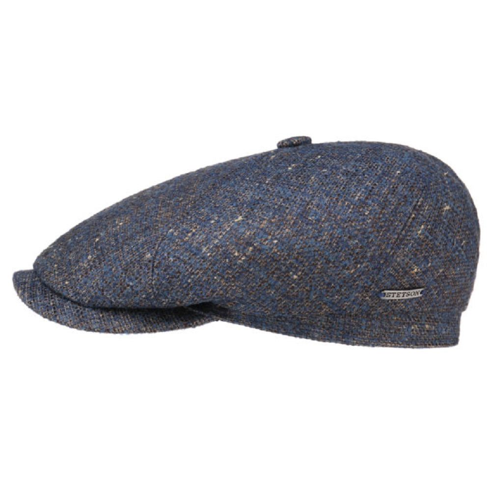 Stetson Silk/Virgin Wool 6-Panel Cap In Mottled Navy Blue