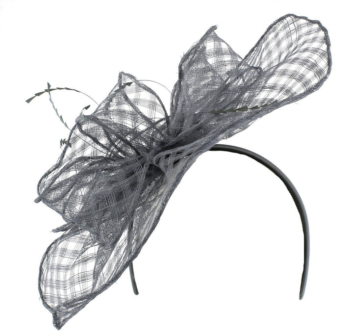 Slate Grey Selena Large Freeform Fascinator