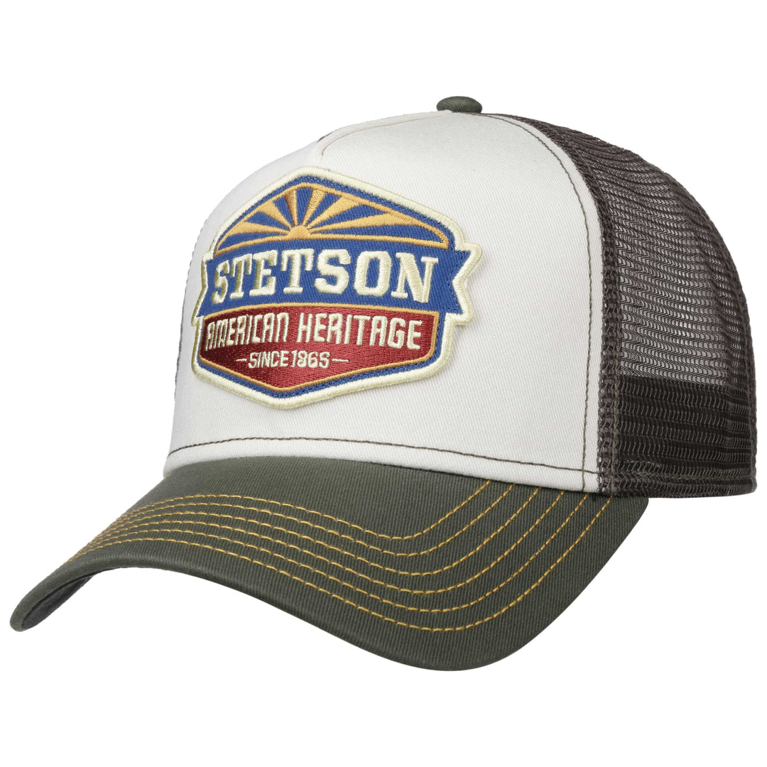 Stetson American Heritage Baseball/Trucker Cap Adjustable Snapback Olive Sun