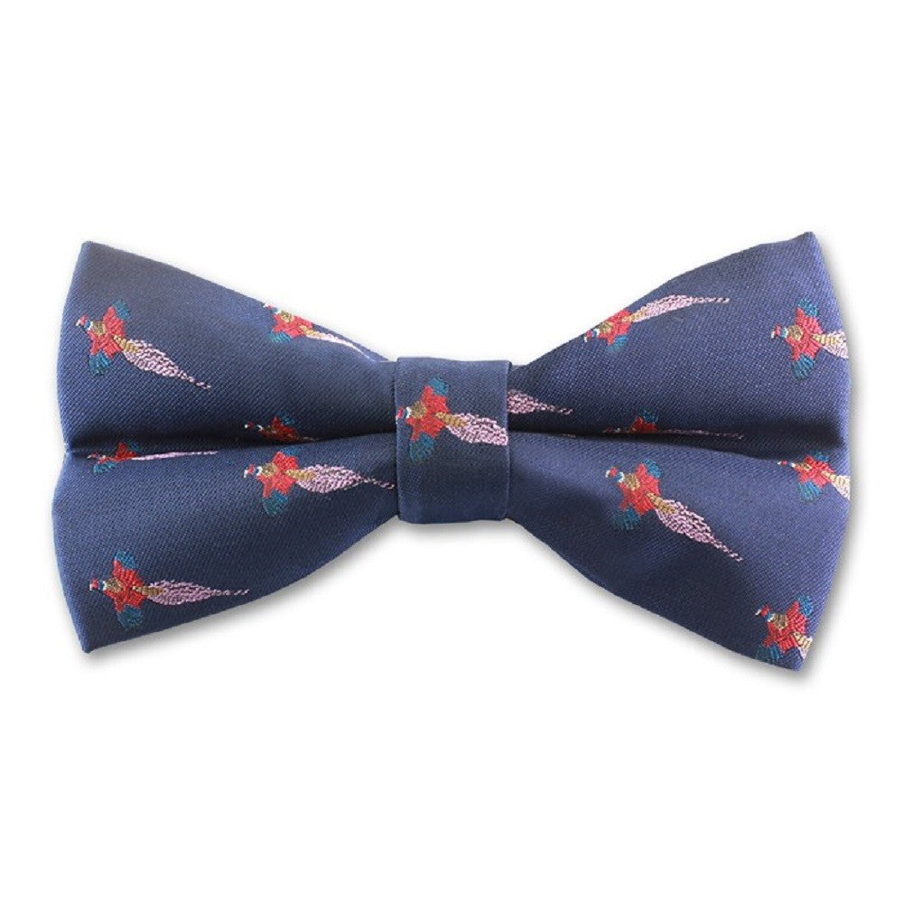 Men's Woven Pheasant Print Bow Tie