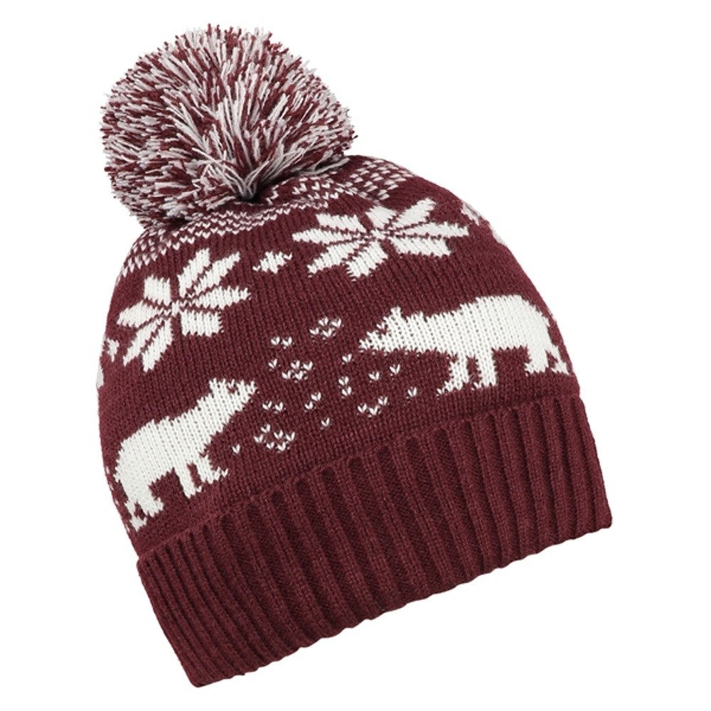 Christmas Polar Bear Bobble Beanie Hat
