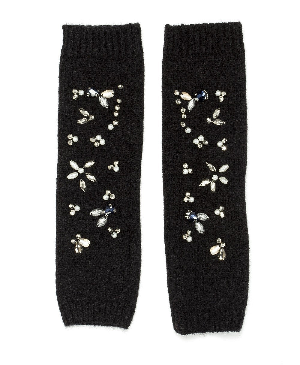 Black Sparkle Gem Arm Warmers
