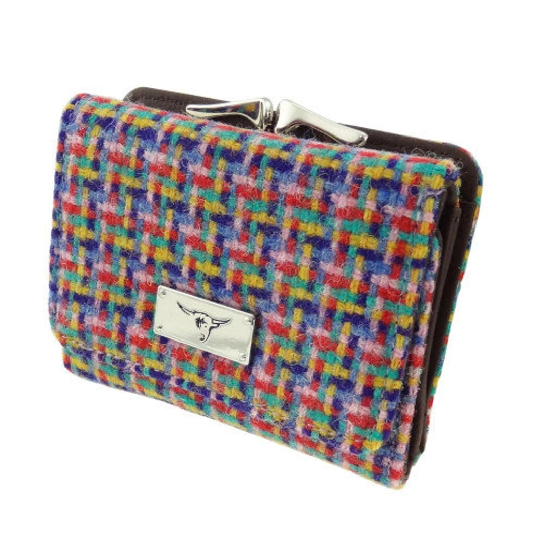 Glen Appin Harris Tweed Ladies Unst Small Clasp Purse Jazzy Weave