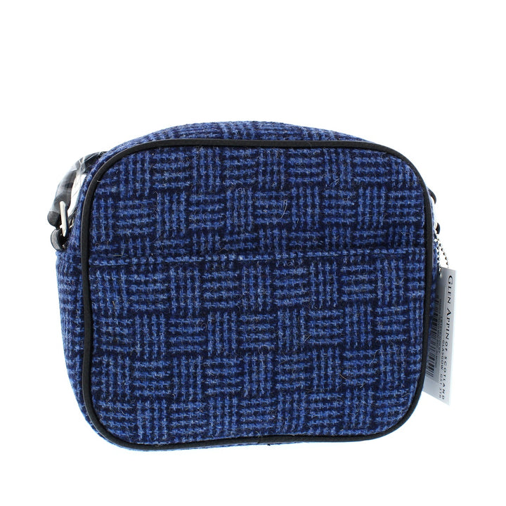 Glen Appin Harris Tweed Almond Mini Handbag Blue Weave