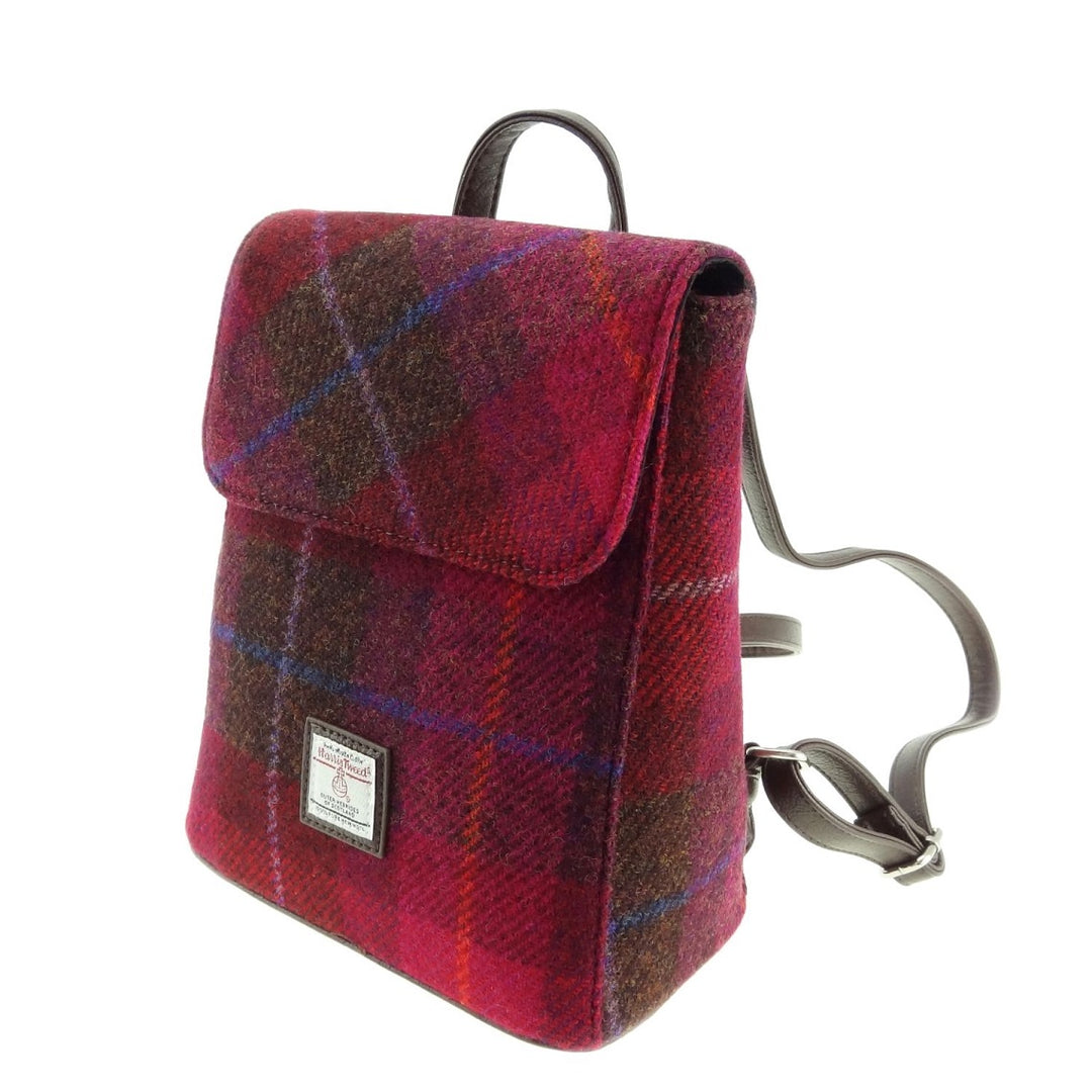 Glen Appin Harris Tweed Tummel Backpack Pink