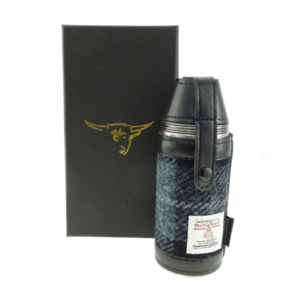 Glen Appin Harris Tweed Hunting Flask 95 Black/Grey