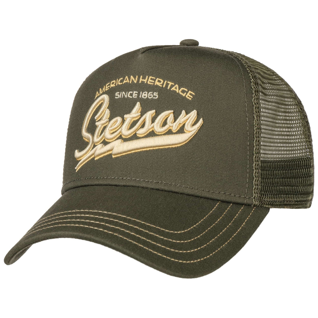 Stetson American Heritage Green Baseball Trucker Cap Adjustable Snapback