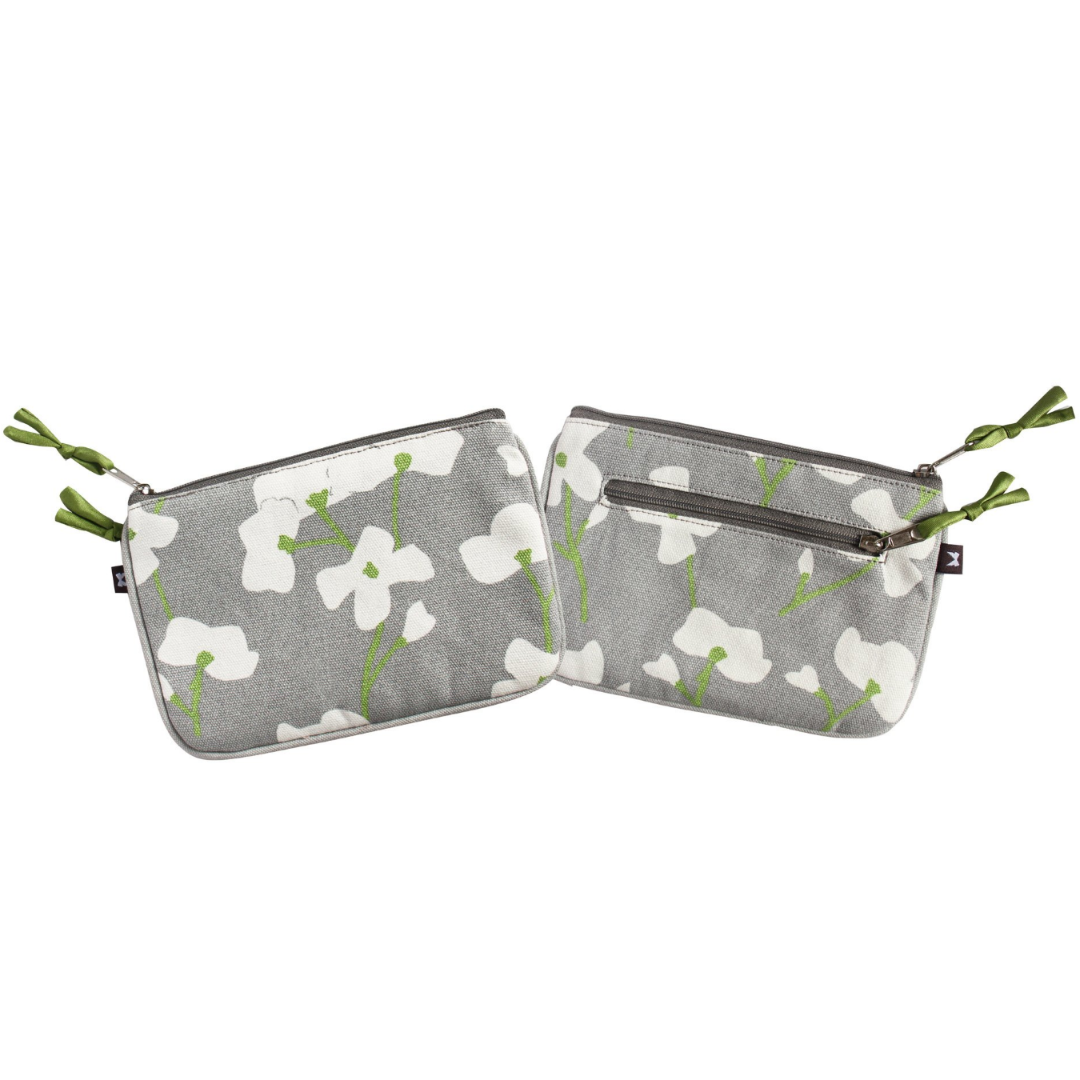 Grey Spring Blossom Juliet Coin Purse by Earth Squared