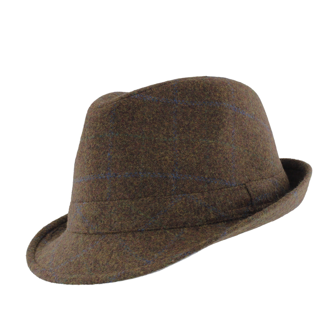 Brown Wool Blend Trilby Hat