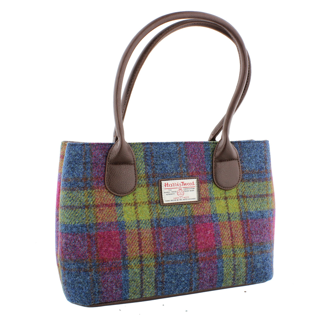 Glen Appin Harris Tweed Classic Cassley Handbag Multi Check