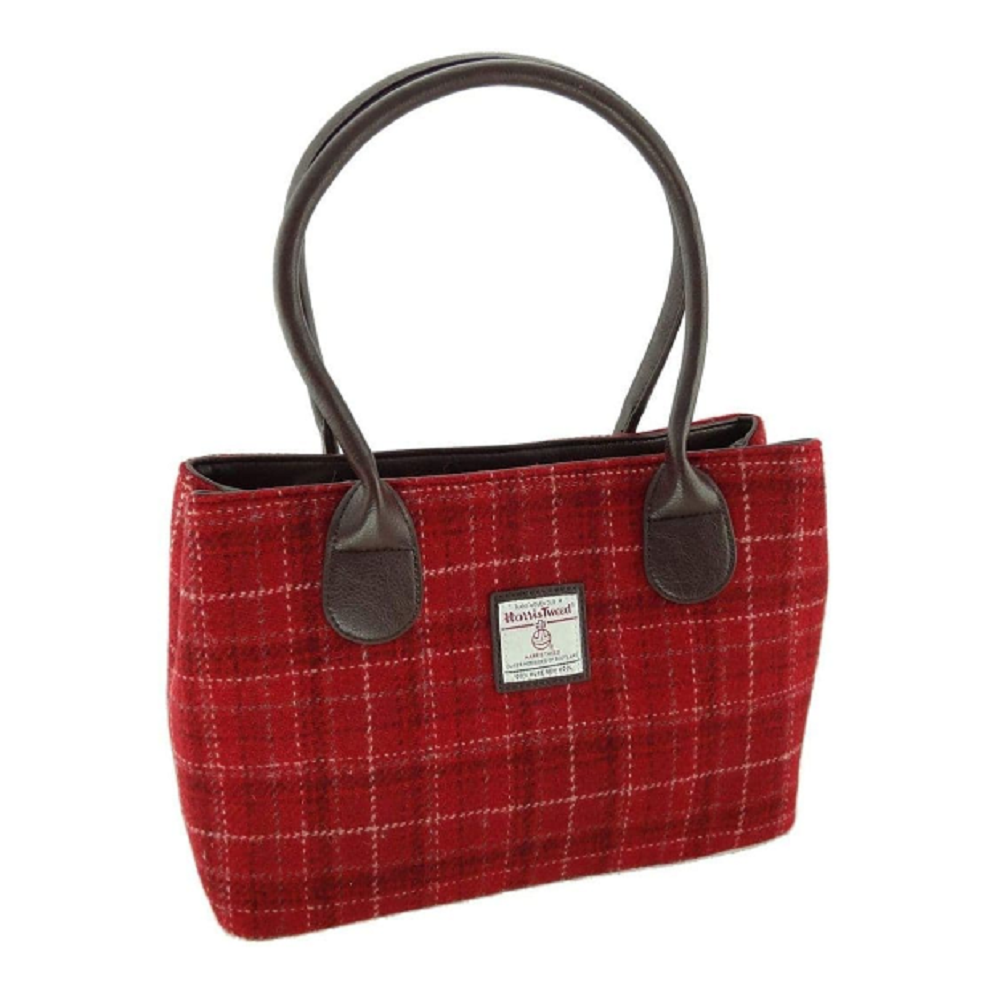 Glen Appin Harris Tweed Classic Cassley Handbag Red