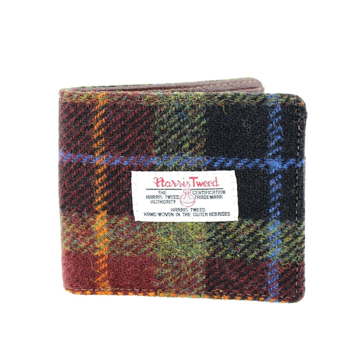 Glen Appin Harris Tweed Bi-fold Wallet Rust Check