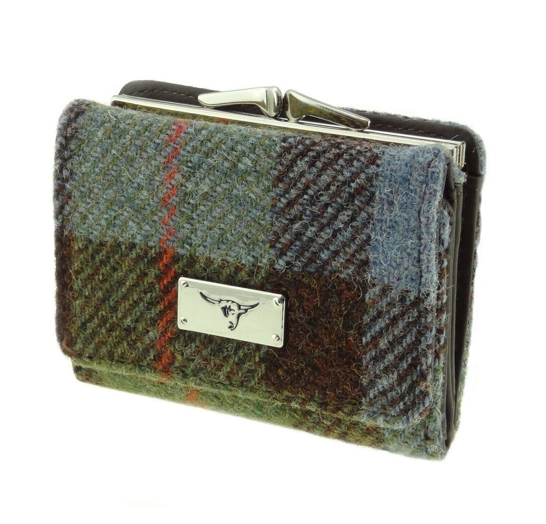 Glen Appin Harris Tweed Ladies Unst Small Clasp Purse MacLeod Tartan