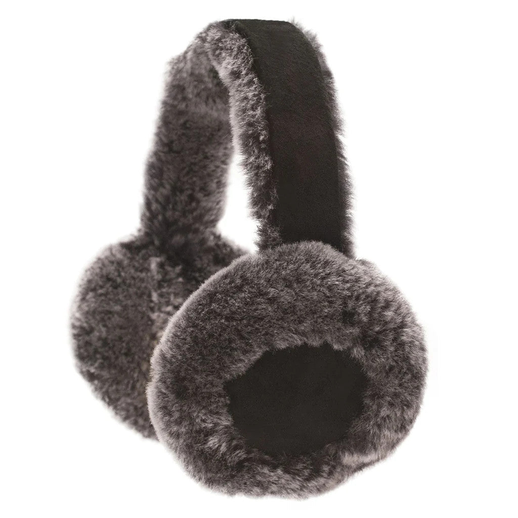 Luxury Sheepskin Earmuffs in Black