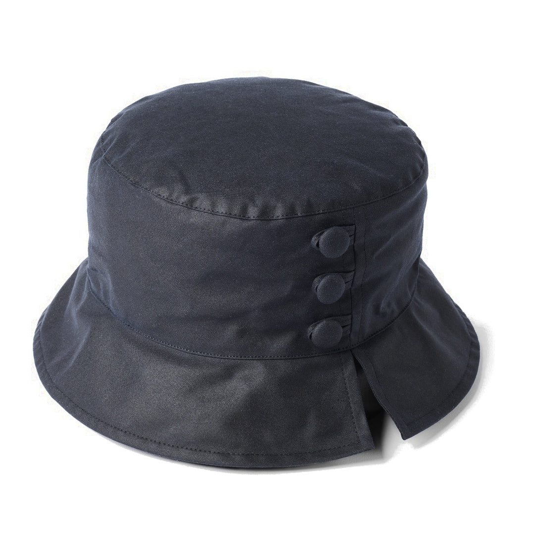 Failsworth Ladies Waxed Cotton Bucket Hat Navy