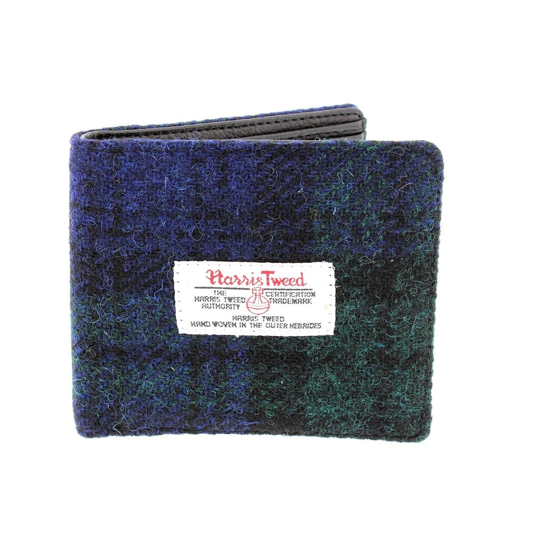 Glen Appin Harris Tweed Bi-fold Wallet Black Watch Tartan