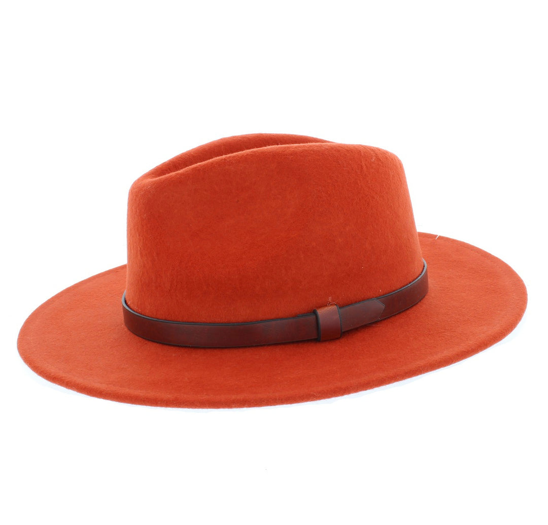 Ladies Rust Wool Fedora