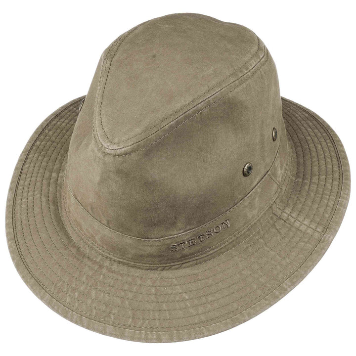 Stetson Organic Cotton Traveller Safari Hat In Olive