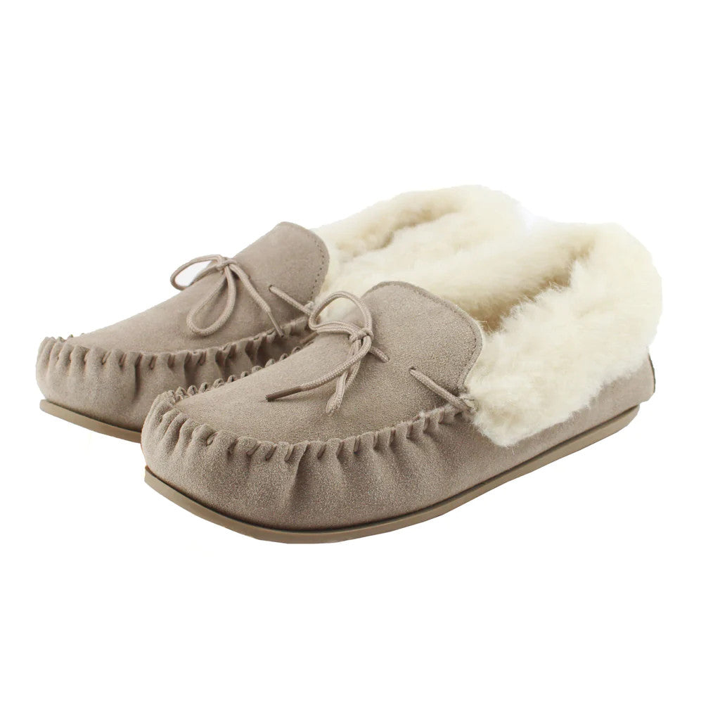 Suede Sole Ladies Suede Moccasin Slippers Uk Women's Suede Wool