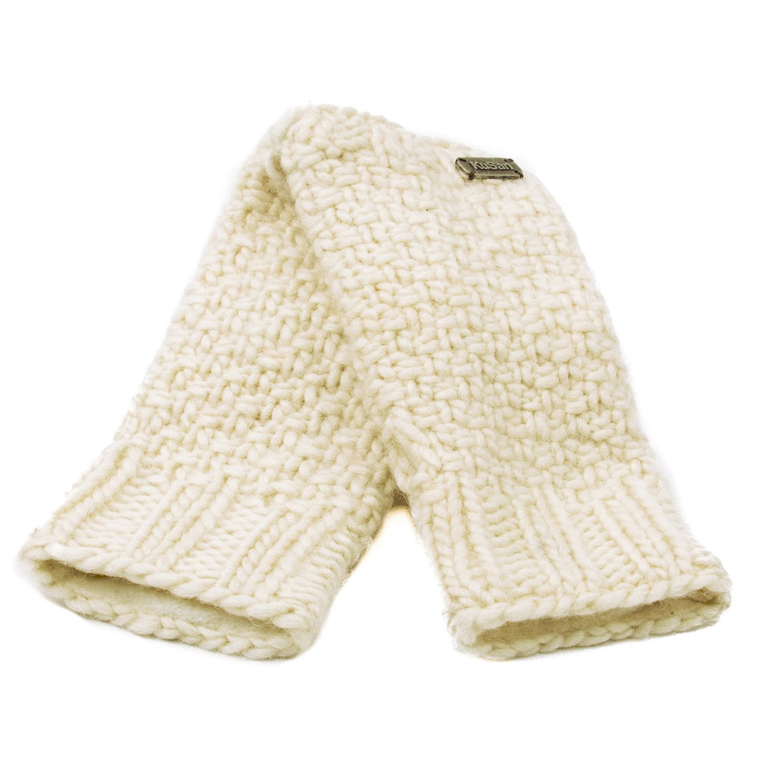 Kusan Moss Yarn Handwarmers 100% Wool Off-White (PK1329)