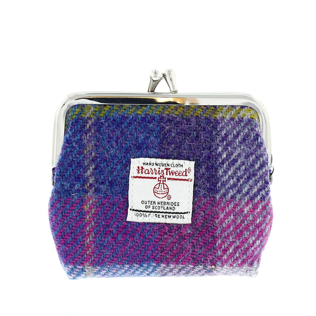 Glen Appin Eigg Small Clasp Coin Purse Pink/Purple Check