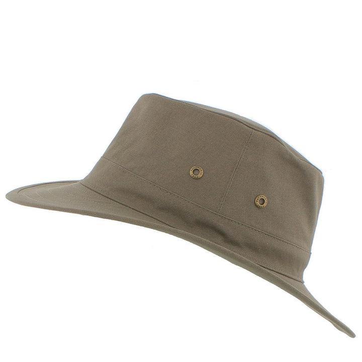 Failsworth Cotton Lightweight Traveller Safari Fedora In Khaki