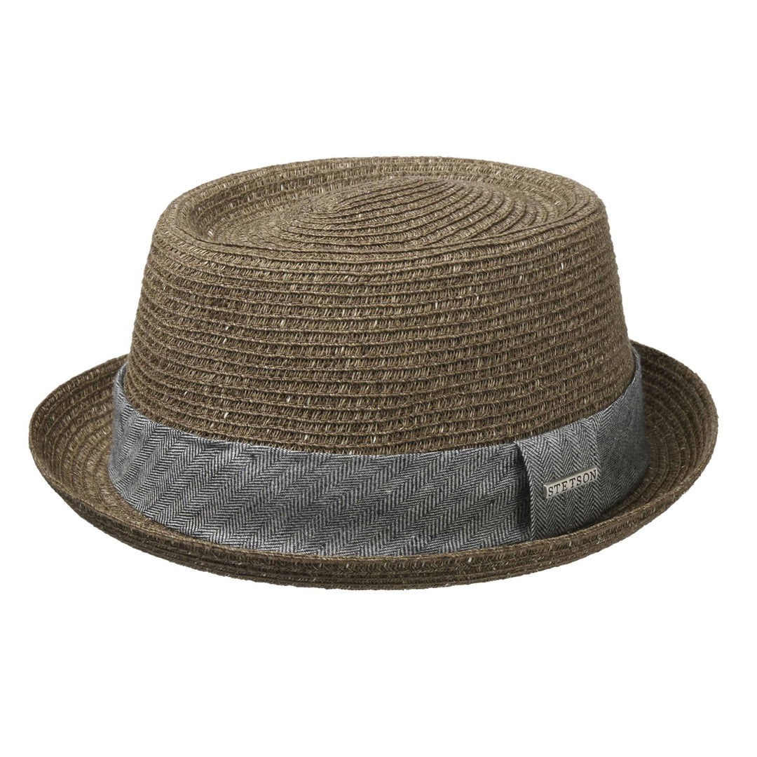 Stetson Robstown Straw Toyo Pork Pie Hat Brown