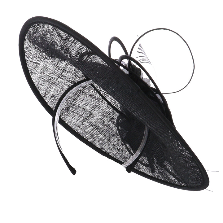 Black Maddox Disc Headband Fascinator (012)