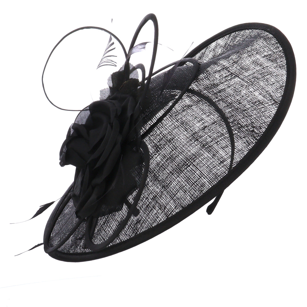 Black Maddox Disc Headband Fascinator (012)