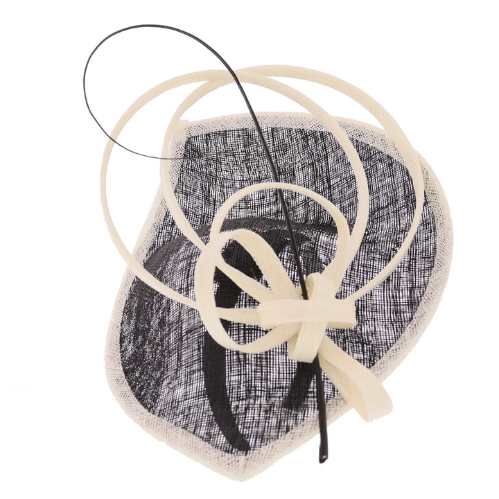 Black/Ivory Small Headband Fascinator (027)